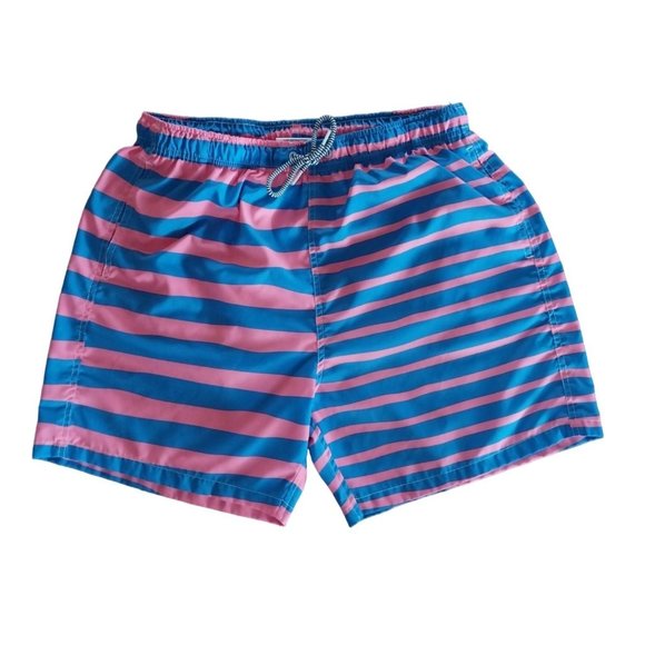Boardies Apparel Swim Trunks Board Shorts Blue Pink Striped Men's sz XL - Picture 1 of 10